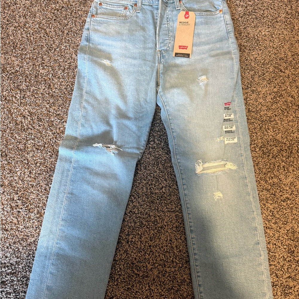 New Levi's Women's Light Blue Straight Leg Jeans